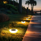 Solar Ground Lights | 14 LED Outdoor Lamp - x2 pieces
