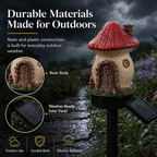 Solar Fairy-Tale Mushroom Cottage Garden Light