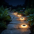 Solar Ground Lights | 14 LED Outdoor Lamp - x2 pieces