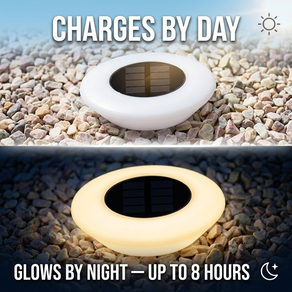 Solar Ground Lights | 14 LED Outdoor Lamp - x2 pieces