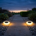 Solar Ground Lights | 14 LED Outdoor Lamp - x2 pieces